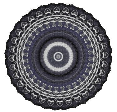 black circle mandala.♥ - GIF animé gratuit