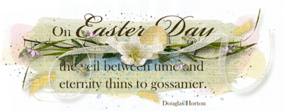 Easter Text Yellow Green - Bogusia - Free PNG