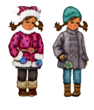 зима-дети - ücretsiz png