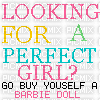 looking for a perfect girl ? square text - GIF animé gratuit