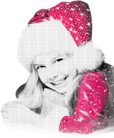 soave children girl christmas winter black white - kostenlos png