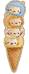 cats ice cream - GIF animé gratuit