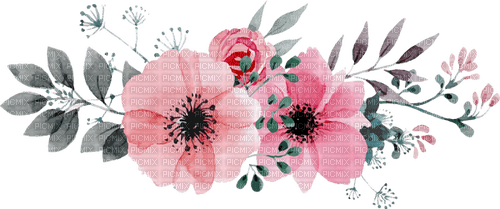 spring border frame flowers - Free PNG