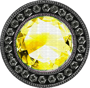 Animated.Gem.Jewel.Deco.Yellow - By KittyKatLuv65 - 免费动画 GIF