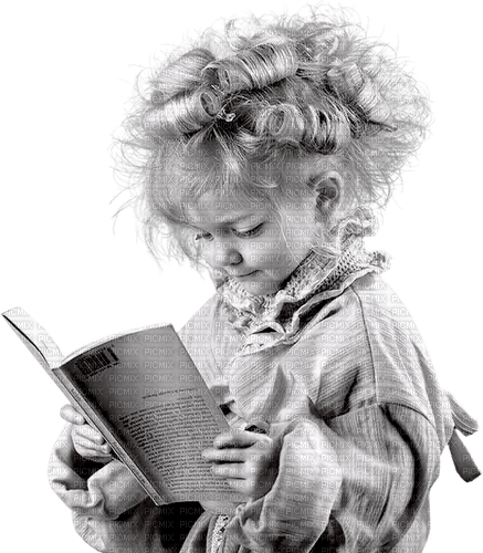 Little Girl and book - фрее пнг