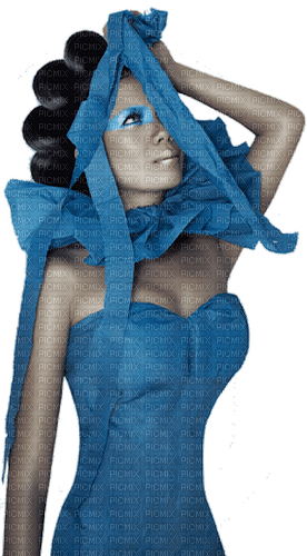 femme bleu - ücretsiz png