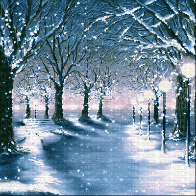 Winter.Hiver.Landscape.gif.Victoriabea - Бесплатный анимированный гифка