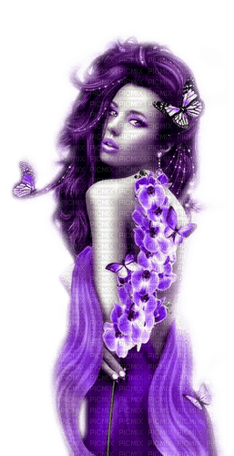 Woman.Purple - By KittyKatLuv65 - nemokama png