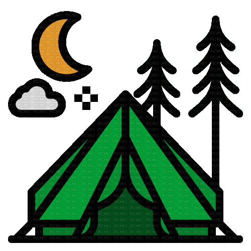 Forest Camping - Бесплатный анимированный гифка