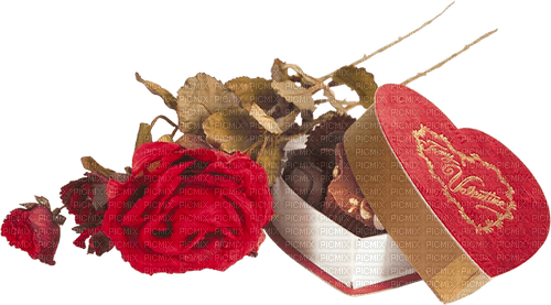 Red roses.Chocolate.Bonbons. - bezmaksas png
