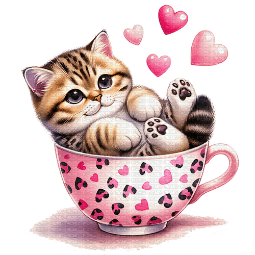 SM3 CAT PINK ANIMAL CUTE CARTOON VDAY - PNG gratuit
