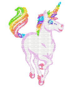 lisa frank unicorn - Darmowy animowany GIF