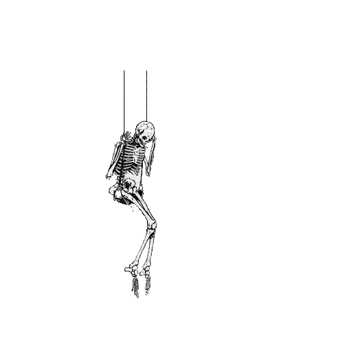 Swing skeleton - Animovaný GIF zadarmo
