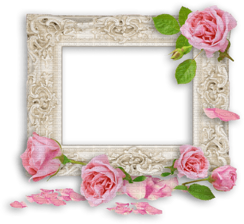 Roses frame - nemokama png
