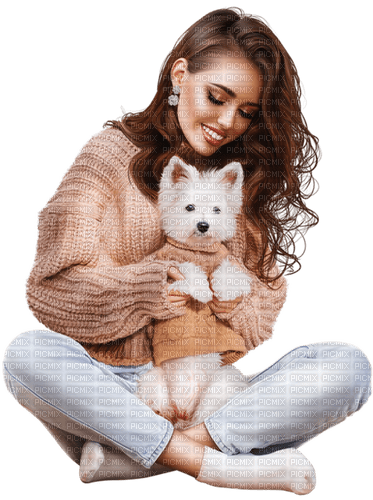 Woman with her dog. Leila - 無料png