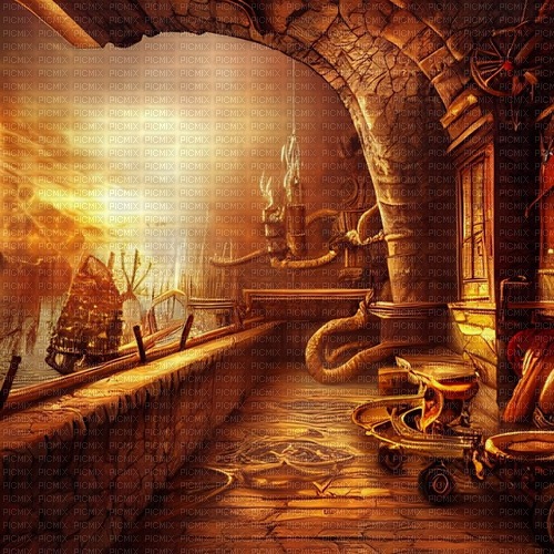 kikkapink steampunk background fantasy - PNG gratuit