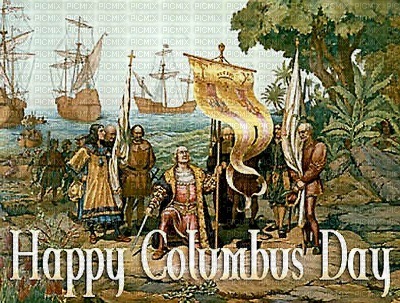 Happy Columbus Day Joyful226 - безплатен png