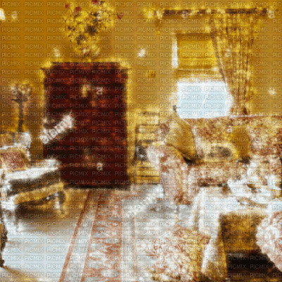 Yellow Cottage Lounge - Gratis geanimeerde GIF
