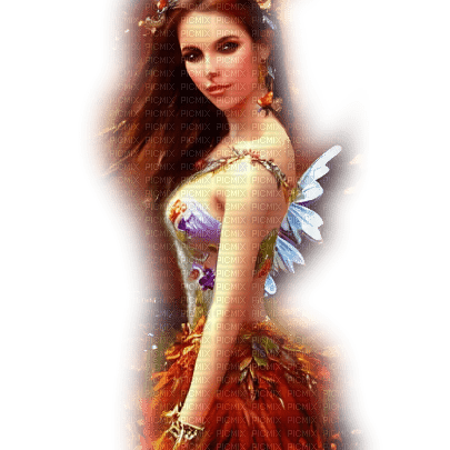 kikkapink autumn fairy fantasy woman - PNG gratuit
