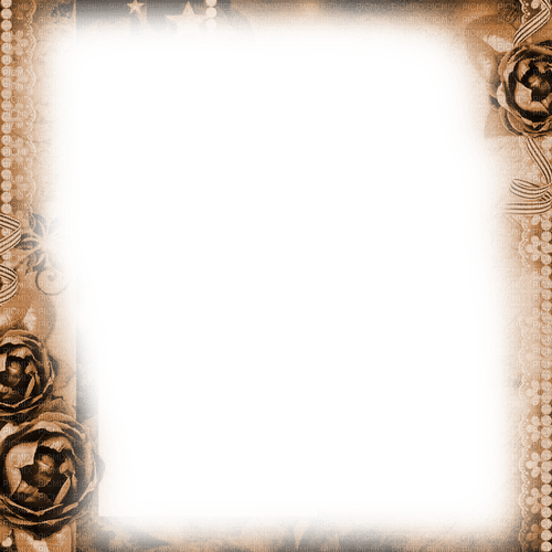 Brown Roses Frame - By KittyKatLuv65 - png gratuito