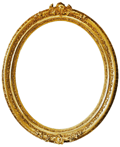 oval gold frame, sunshine3 - gratis png