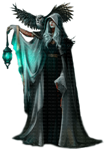 witch with owl by nataliplus - PNG gratuit