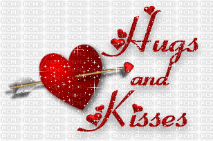 hug and kiss - GIF animate gratis
