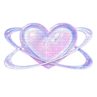 y2k pink and blue heart - ücretsiz png