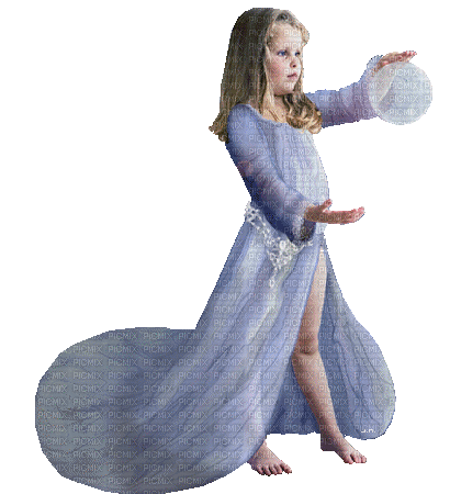 Little Girl with Crystal Ball - Kostenlose animierte GIFs
