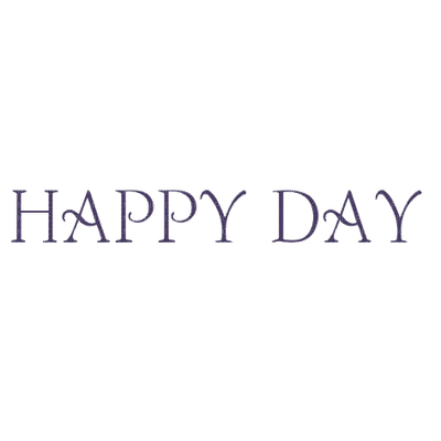 text happy day black - PNG gratuit