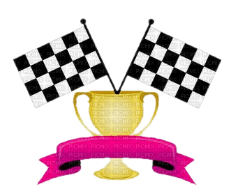 sport race trophy award flags - zdarma png