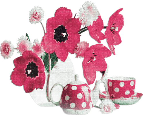 soave deco flowers spring poppy vase tea Breakfast - kostenlos png