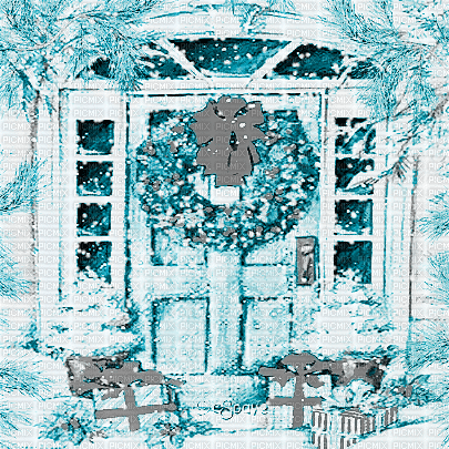 soave background animated christmas winter house - Besplatni animirani GIF