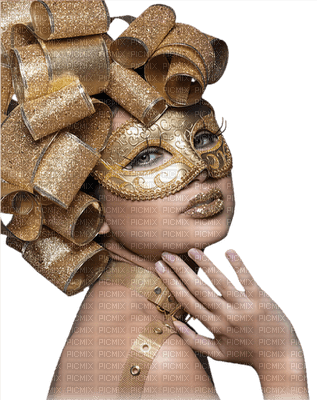 woman with mask bp - PNG gratuit