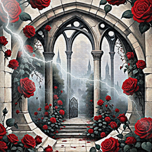 ♡§m3§♡ rose red gothic animated - Gratis geanimeerde GIF