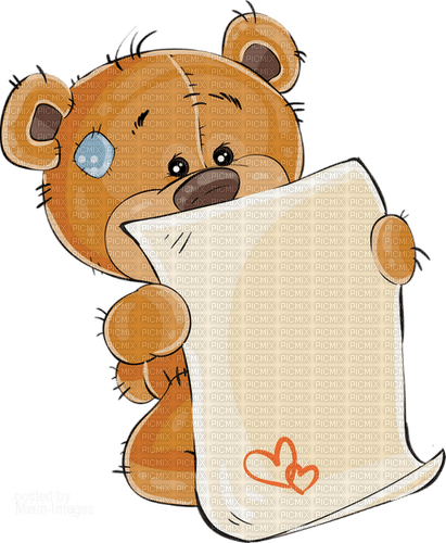 Teddy, letter, love. Leila - png gratis