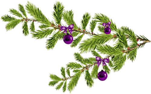 Christmas.Winter.Deco.Green.Purple - png gratuito