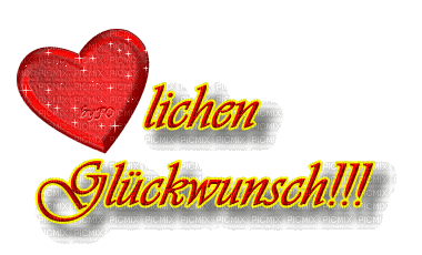 Herz, Glückwunsch - Бесплатный анимированный гифка