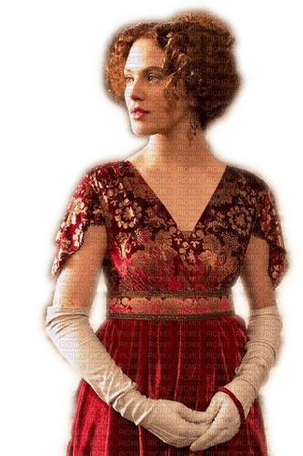 Rena red rot Vintage Woman Frau - ücretsiz png