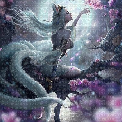 kitsune woman fantasy laurachan - ücretsiz png