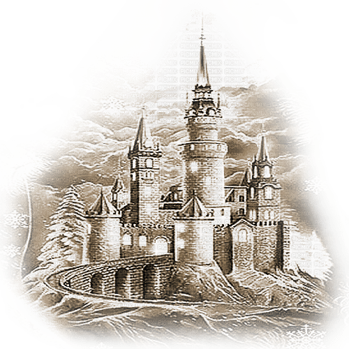 soave background transparent fantasy winter castle - zdarma png