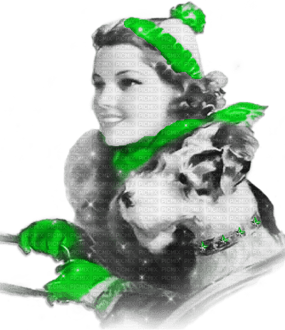 soave woman vintage winter christmas dog animals - zdarma png