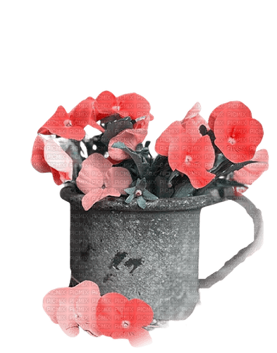 kikkapink pink teal flowers summer - PNG gratuit