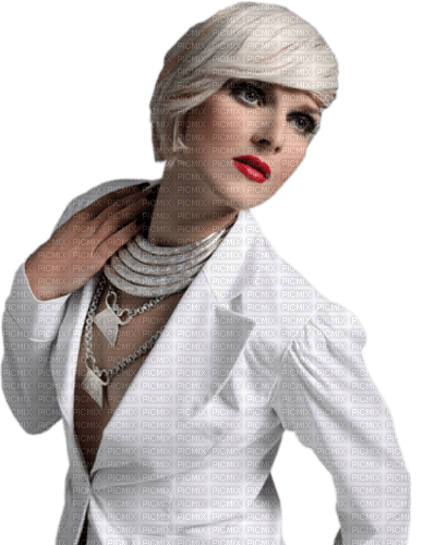 Woman White Silver red  - Bogusia - png gratuito