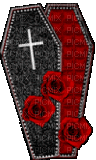 coffin roses goth - Ingyenes animált GIF