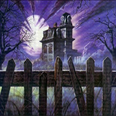haunted house bg  halloween fond - Free PNG