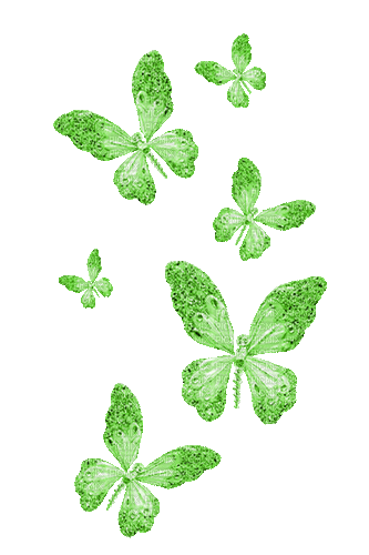 Animated.Butterflies.Green - By KittyKatLuv65 - Δωρεάν κινούμενο GIF