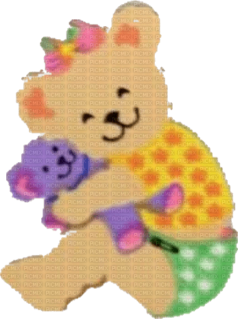 Teddy bear hugging teddy bear - png ฟรี