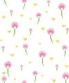 pink floating flowers - GIF animado grátis