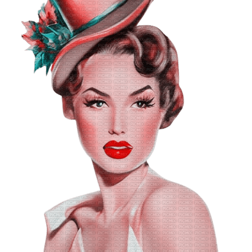 kikkapink vintage woman fashion hat - zdarma png